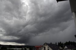 Diese Gewitterwolke entlud sich am Samstag über Hüfingen und Donaueschingen