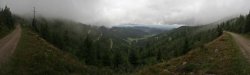 180 Grad Panoramabild der Aussicht bei der Etappe Mummelsee - Alexanderschanze